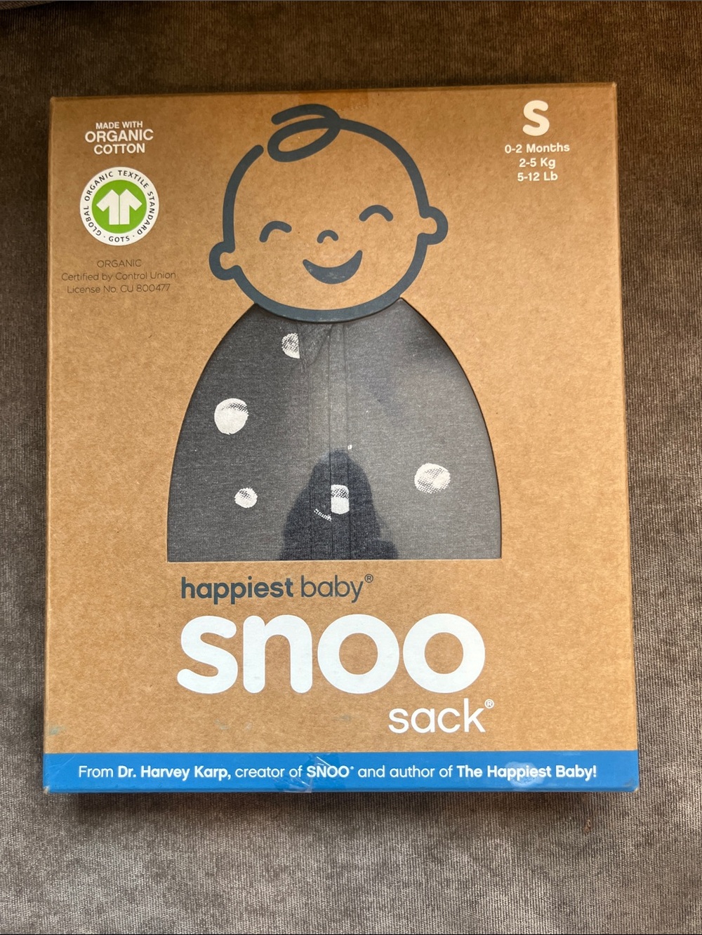 Happiest Baby Snoo Sack Baby Sleep Sack - Grey with planets